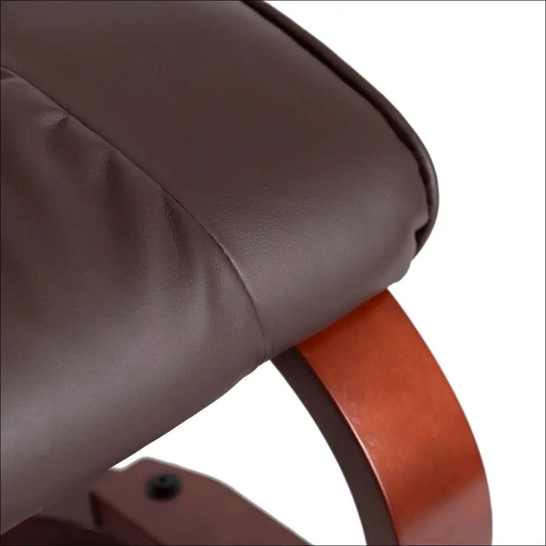 Fotelis su šildymo funkcija iš eko odos rudos spalvos TE748 - €277 Save 15% __label:Pristatymas 5-14 d.d., elite,