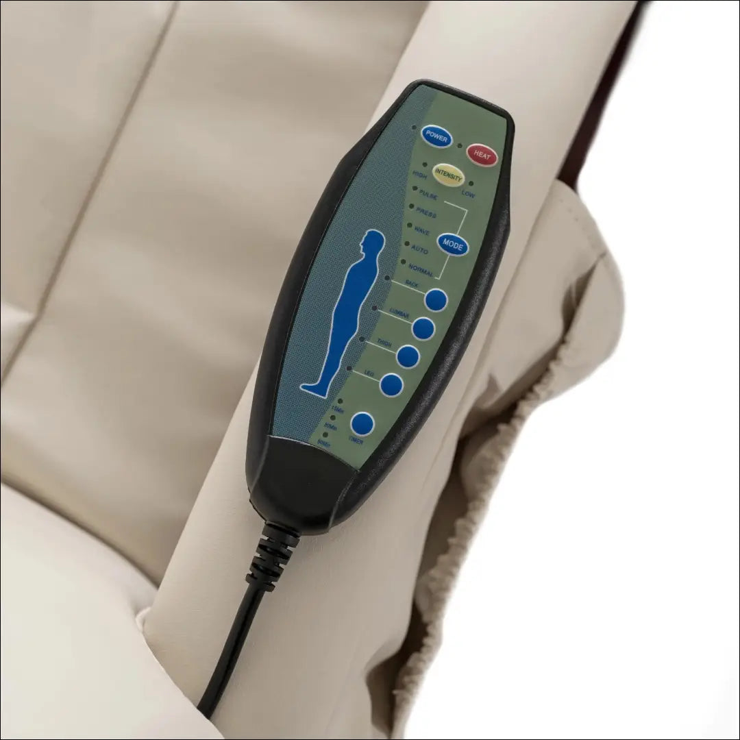 Fotelis su šildymo funkcija iš eko odos smėlio spalvos TE750 - €277 Save 15% __label:Pristatymas 5-14 d.d., elite,