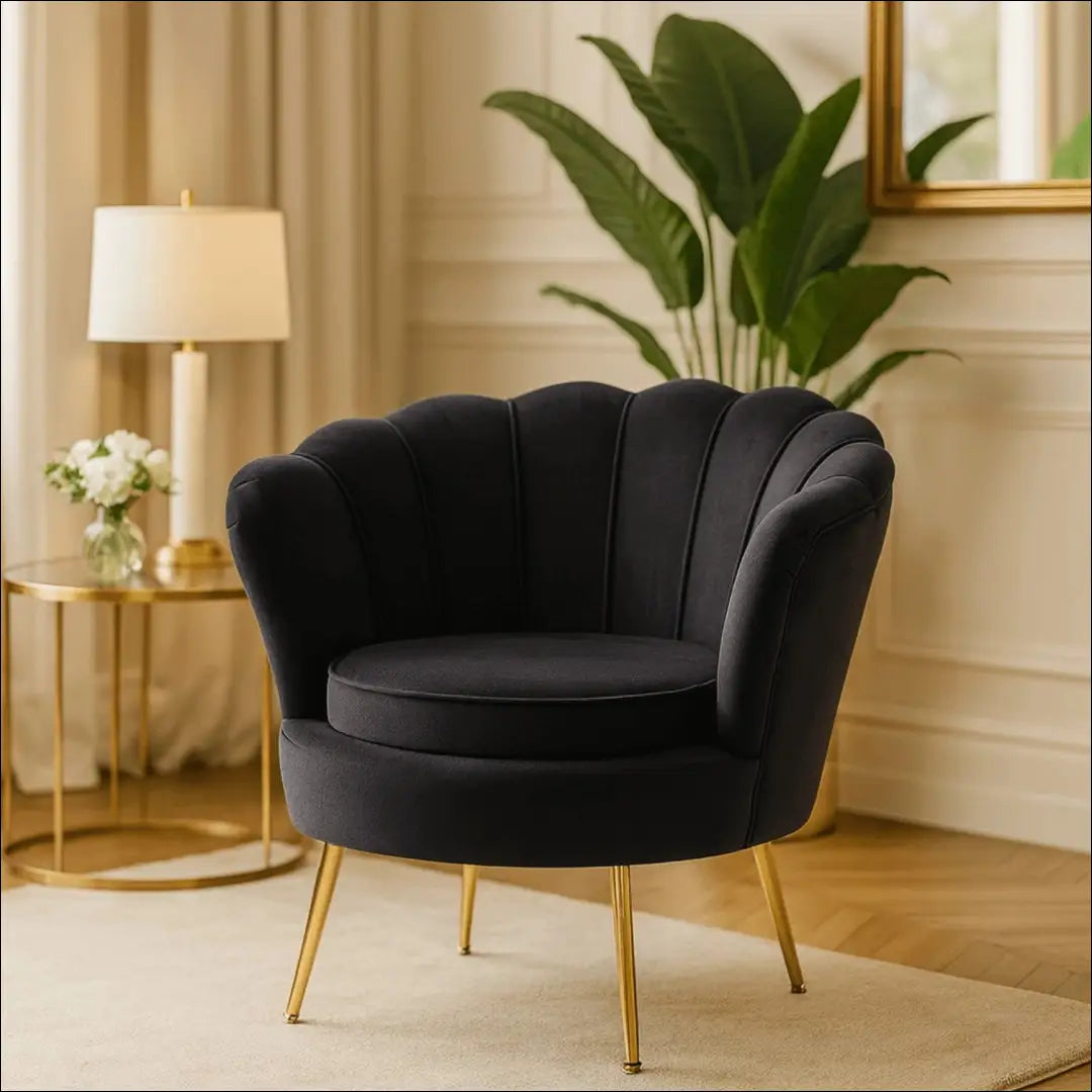 Fotelis su veliūro audiniu juodos spalvos TE118 - €186 Save 15% 100-200, __label:Pristatymas 5-14 d.d., elite,