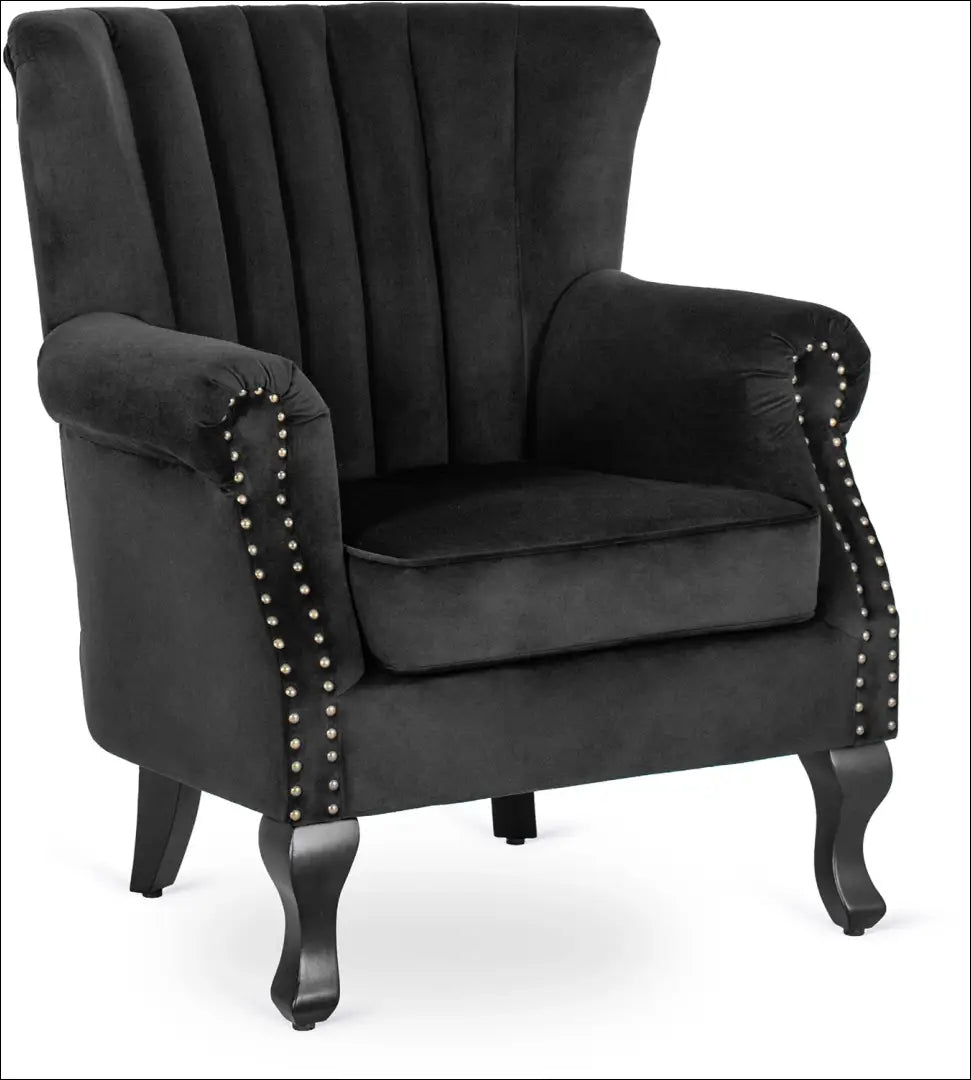 Fotelis su veliūro audiniu juodos spalvos TE141 - €194 Save 15% 100-200, __label:Pristatymas 5-14 d.d., elite, Fotele