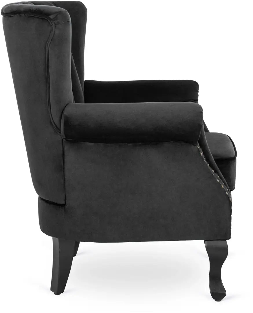 Fotelis su veliūro audiniu juodos spalvos TE141 - €194 Save 15% 100-200, __label:Pristatymas 5-14 d.d., elite, Fotele