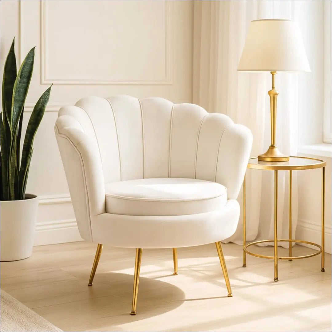 Fotelis su veliūro audiniu kreminės spalvos / smėlio TE209 - €186 Save 15% 100-200, __label:Pristatymas 5-14 d.d.,
