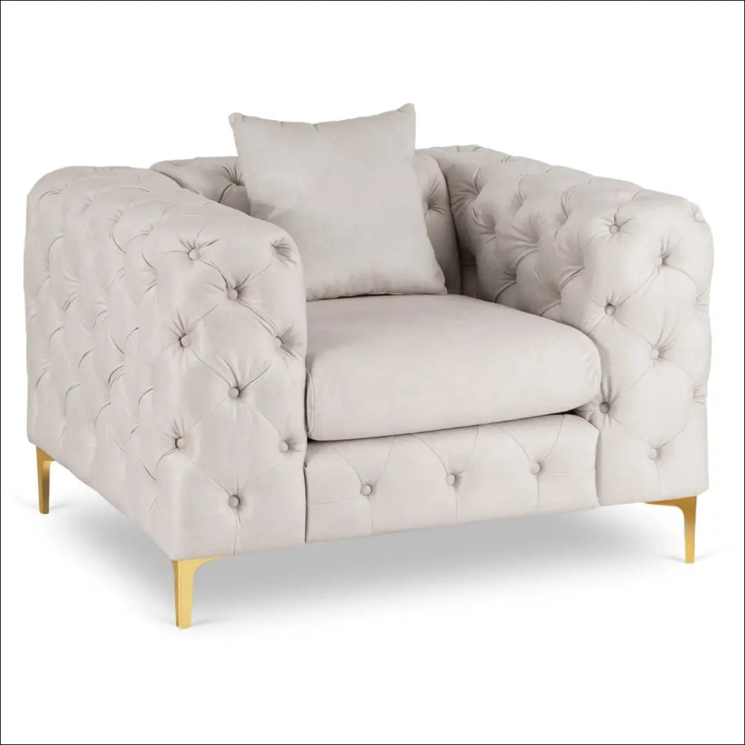 Fotelis su veliūro audiniu kreminės spalvos TE1064 - €507 Save 15% __label:Pristatymas 5-14 d.d., elite, over-200,