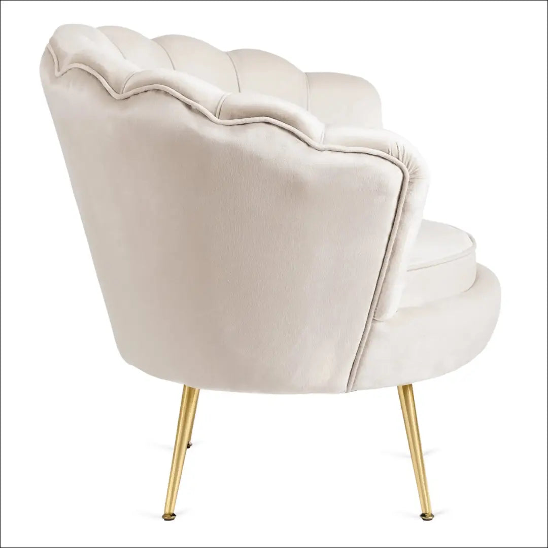 Fotelis su veliūro audiniu kreminės spalvos TE597 - €239 Save 15% __label:Pristatymas 5-14 d.d., elite, over-200,