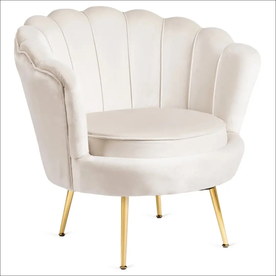 Fotelis su veliūro audiniu kreminės spalvos TE597 - €239 Save 15% __label:Pristatymas 5-14 d.d., elite, over-200,
