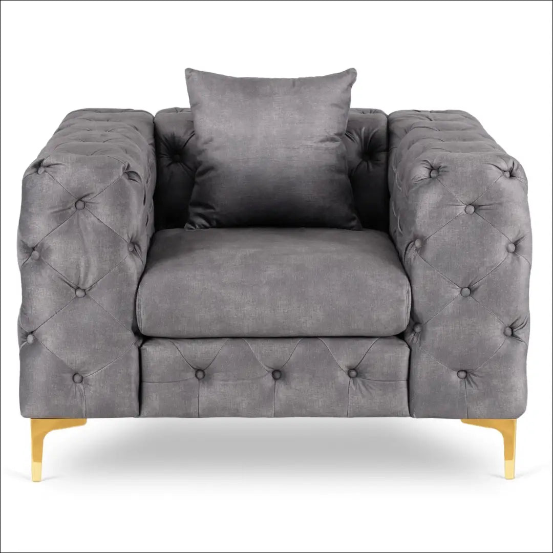 Fotelis su veliūro audiniu pilkos spalvos / juodos TE1066 - €507 Save 15% __label:Pristatymas 5-14 d.d., elite,