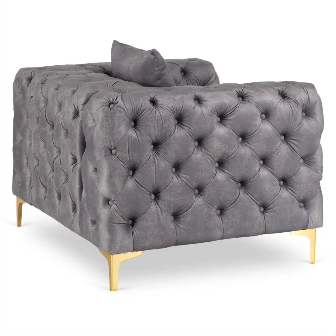 Fotelis su veliūro audiniu pilkos spalvos / juodos TE1066 - €507 Save 15% __label:Pristatymas 5-14 d.d., elite,
