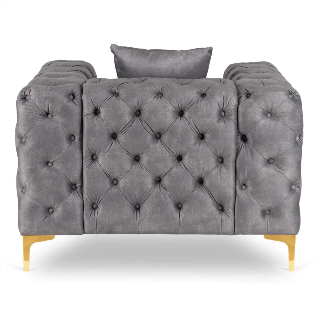 Fotelis su veliūro audiniu pilkos spalvos / juodos TE1066 - €507 Save 15% __label:Pristatymas 5-14 d.d., elite,