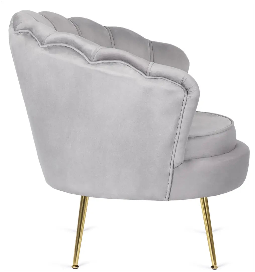 Fotelis su veliūro audiniu pilkos spalvos TE112 - €186 Save 15% 100-200, __label:Pristatymas 5-14 d.d., elite,