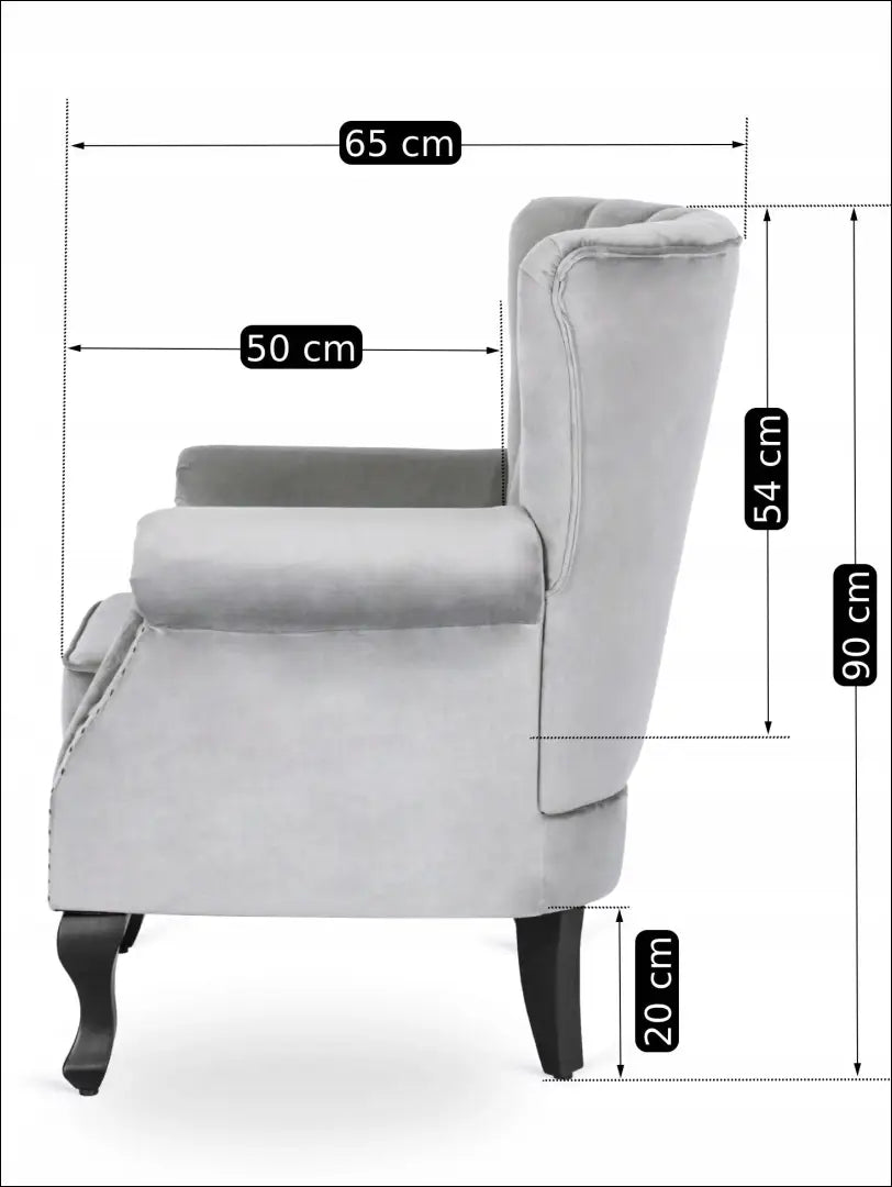 Fotelis su veliūro audiniu pilkos spalvos TE147 - €194 Save 15% 100-200, __label:Pristatymas 5-14 d.d., elite, Fotele