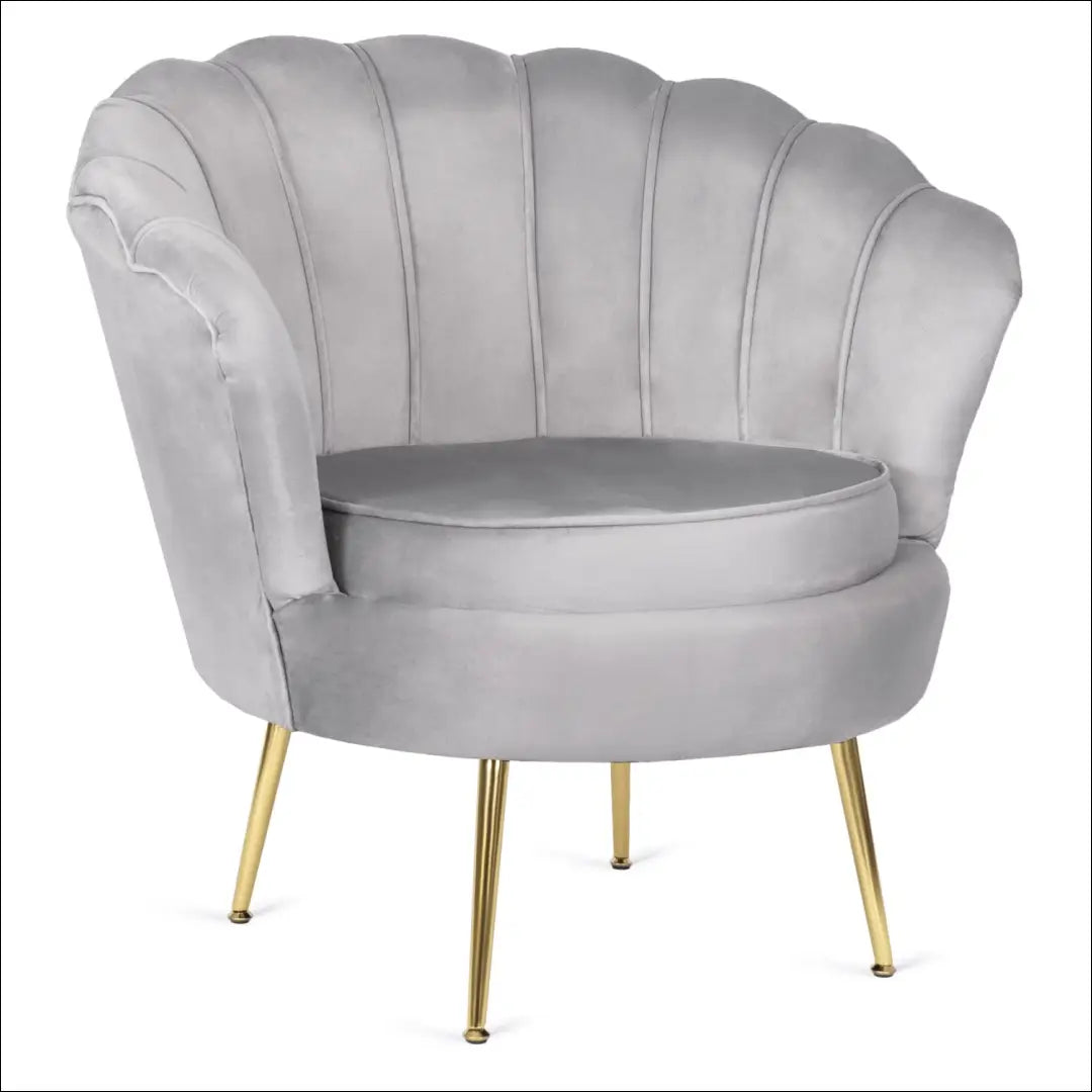 Fotelis su veliūro audiniu pilkos spalvos TE599 - €239 Save 15% __label:Pristatymas 5-14 d.d., elite, over-200,