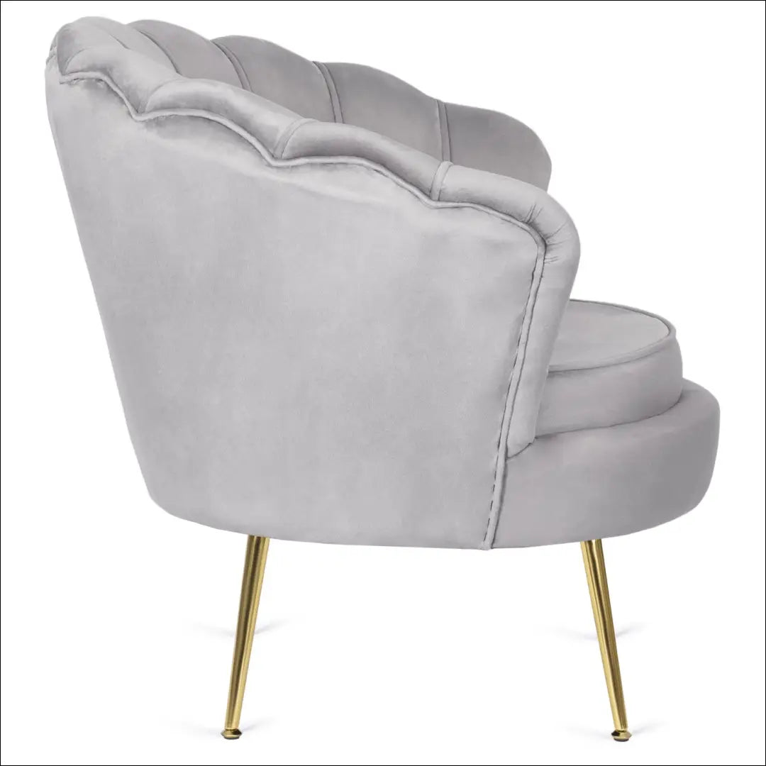 Fotelis su veliūro audiniu pilkos spalvos TE599 - €239 Save 15% __label:Pristatymas 5-14 d.d., elite, over-200,