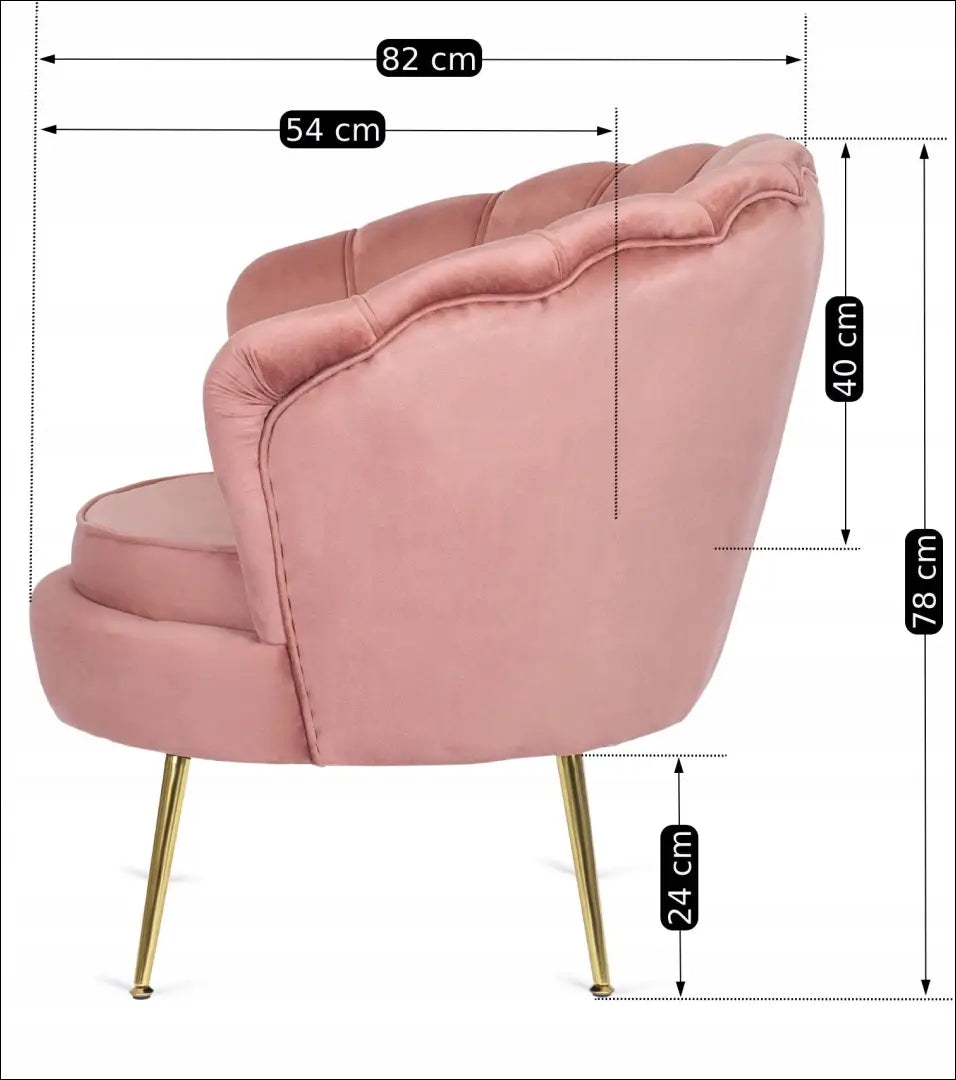 Fotelis su veliūro audiniu rožinės spalvos TE111 - €186 Save 15% 100-200, __label:Pristatymas 5-14 d.d., elite,