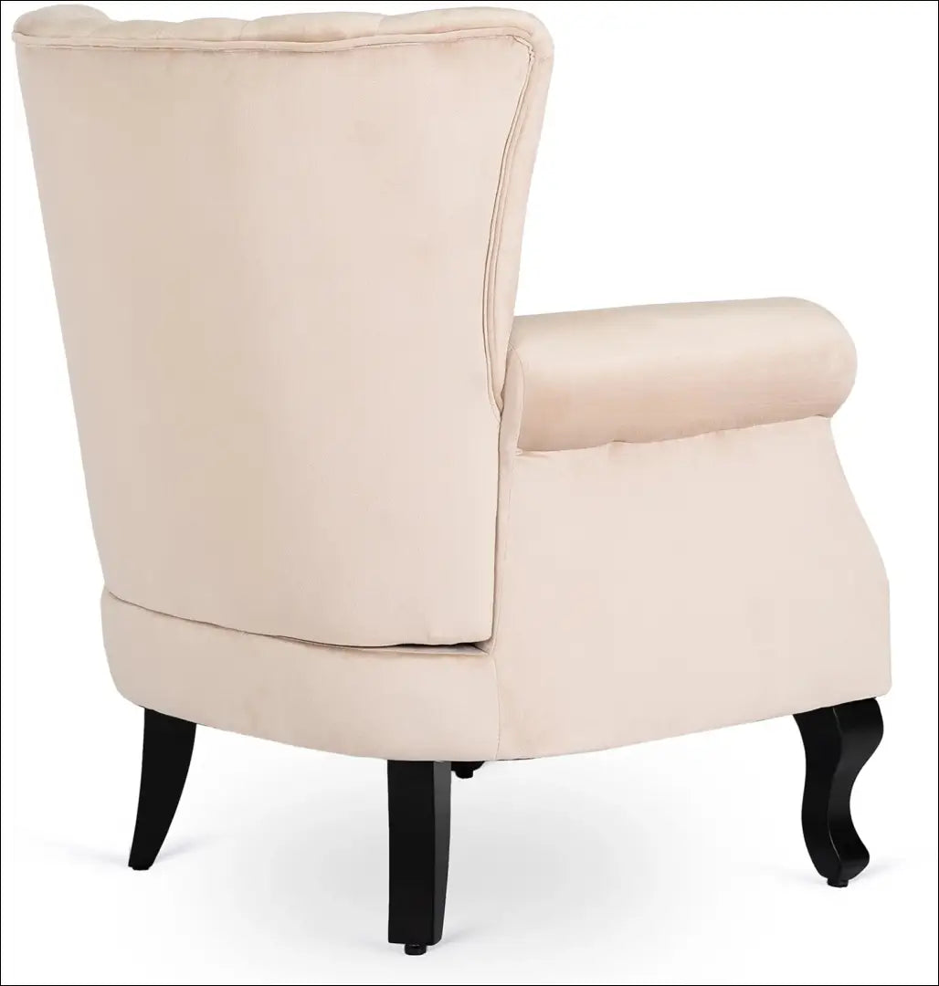 Fotelis su veliūro audiniu smėlio spalvos TE142 - €194 Save 15% 100-200, __label:Pristatymas 5-14 d.d., elite, Fotele