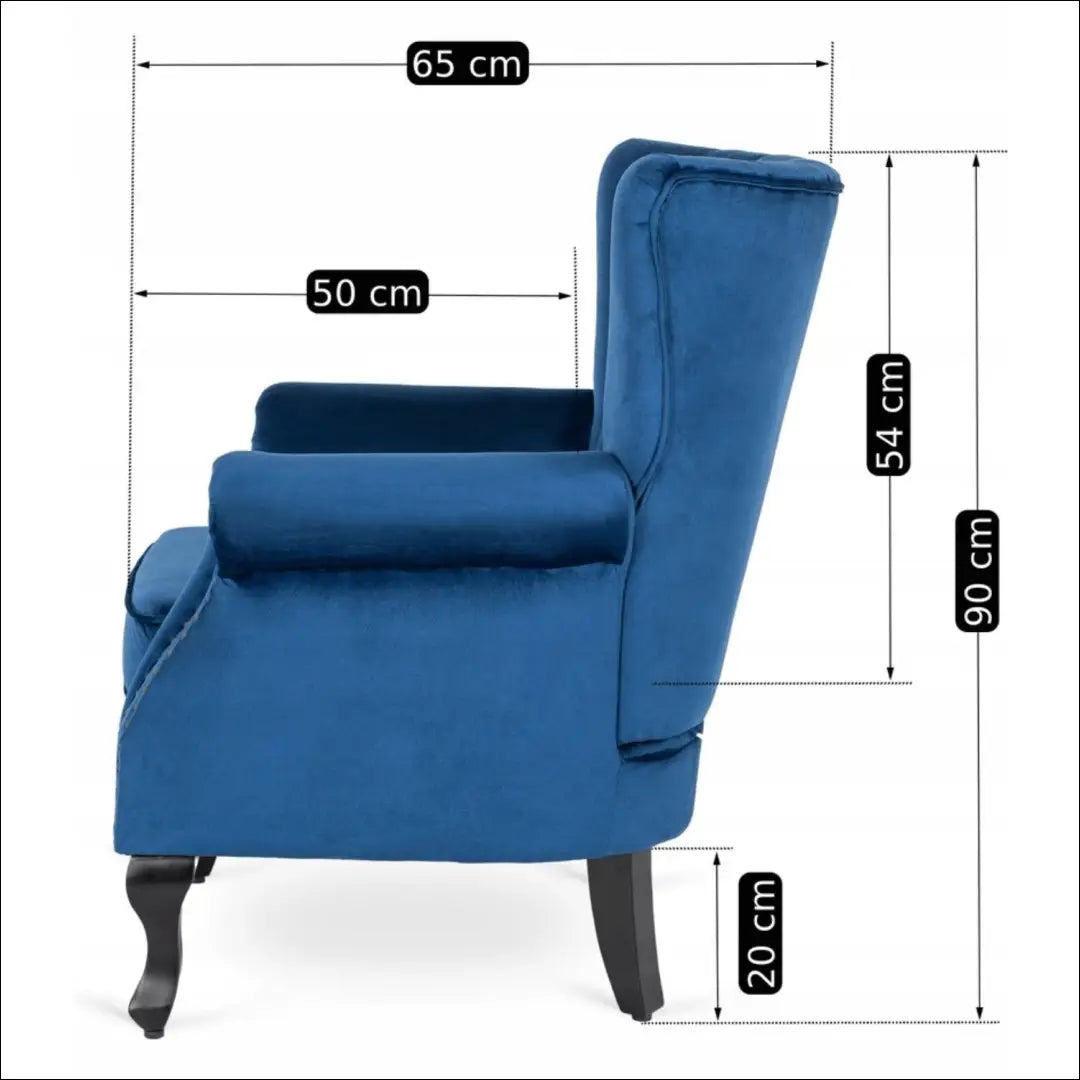 Fotelis su veliūro audiniu tamsiai mėlynos spalvos TE310 - €194 Save 15% 100-200, __label:Pristatymas 5-14 d.d., elite,