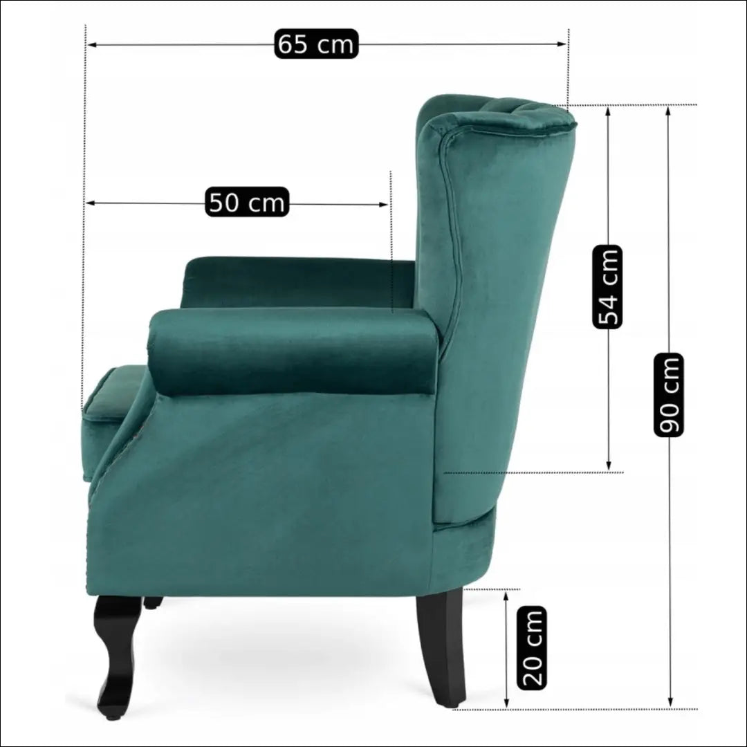 Fotelis su veliūro audiniu žalios spalvos TE309 - €194 Save 15% 100-200, __label:Pristatymas 5-14 d.d., elite, Fotele