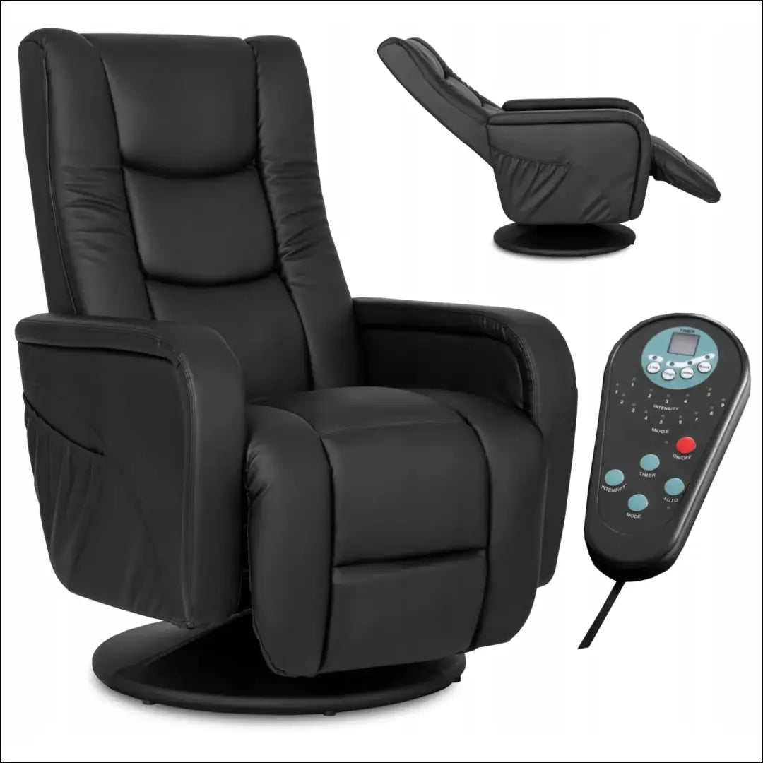 Fotelis sukamas iš eko odos juodos spalvos TE098 - €338 Save 15% __label:Pristatymas 5-14 d.d., elite, Fotele
