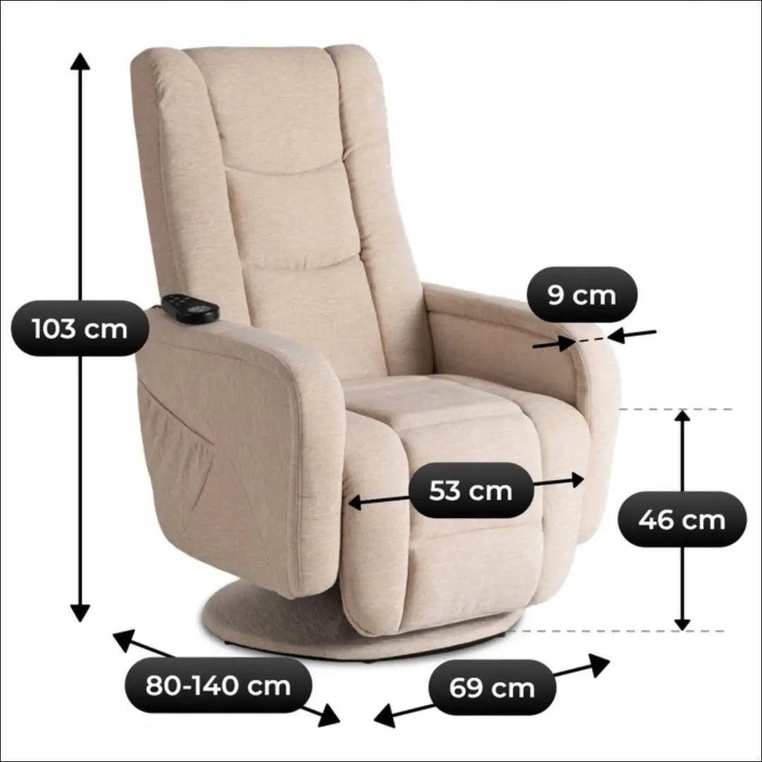 Fotelis sukamas su audiniu smėlio spalvos TE853 - €338 Save 15% __label:Pristatymas 5-14 d.d., elite, over-200,