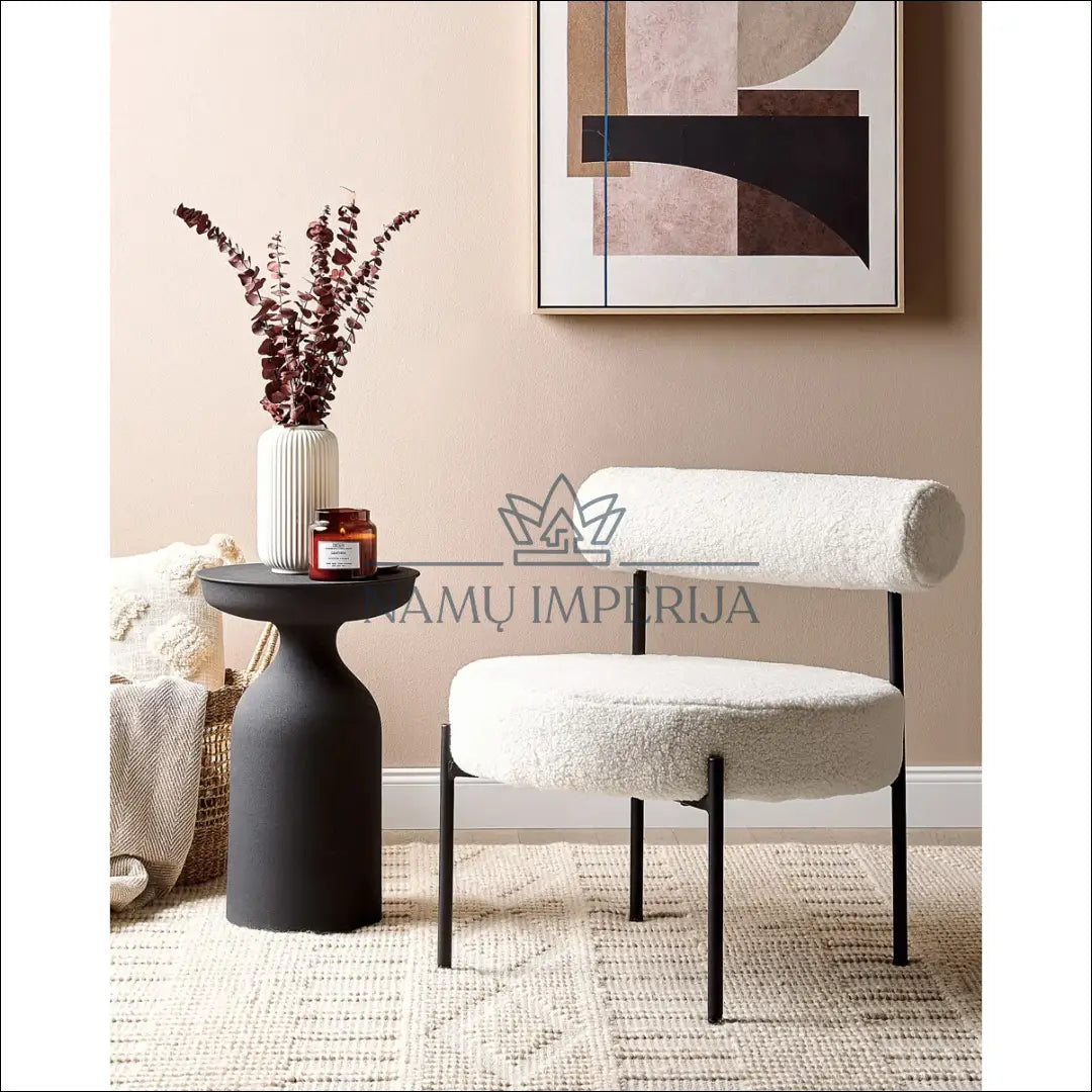 Foteliukas MI782 - €92 Save 50% 50-100, __label:Pristatymas 1-2 d.d., boucle, color-balta, foteliai €50 to €100 Folding