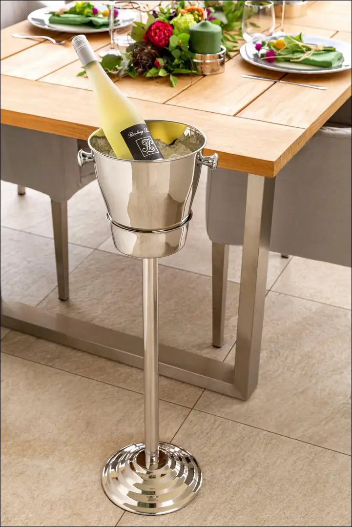 Gėrimų ledo kibirėlis su stovu DI12423 - €95 Save 50% 50-100, __label:Pristatymas 1-2 d.d., color-sidabrine, indai,