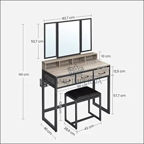 Grožio staliukas SM1287 - €291 Save 30% __label:Pristatymas 5-14 d.d., grozio-staliukas, miegamojo, notouch30,