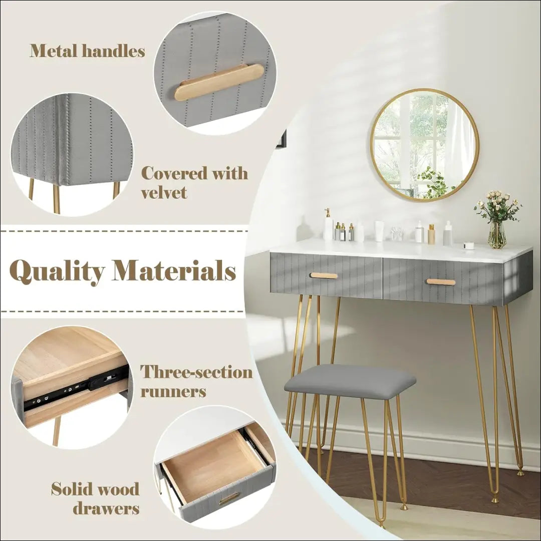 Grožio staliukas su kėdutė SI2072 - €184 Save 50% 100-200, __label:Pristatymas 1-2 d.d., biuro-baldai, biuro-stalai,