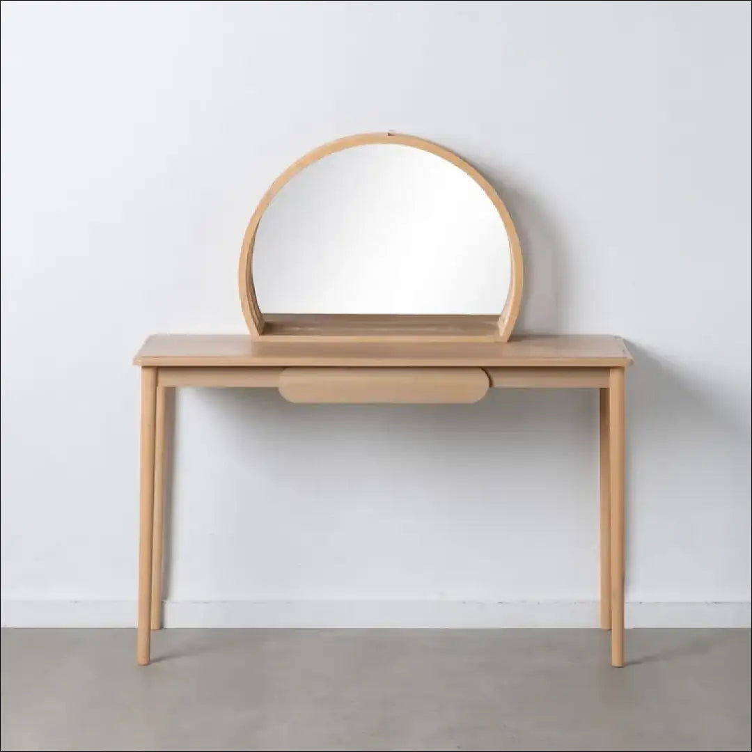 Grožio staliukas su veidrodžiu KI1072 - €149 Save 55% 100-200, __label:Pristatymas 1-2 d.d., color-ruda,