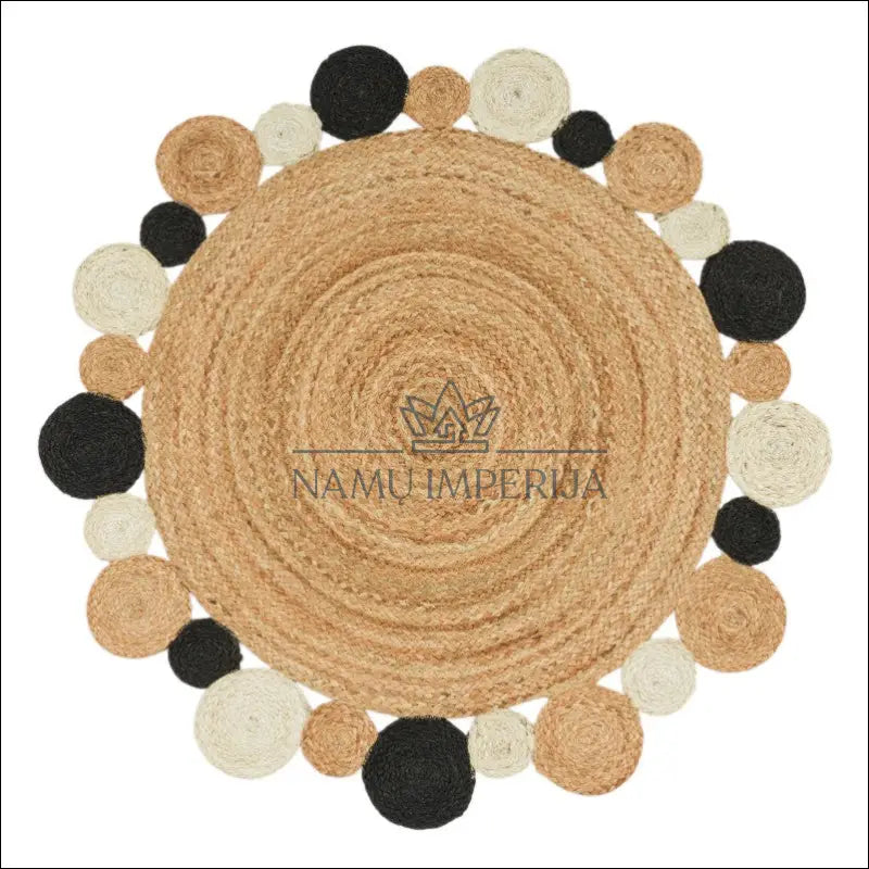 Kilimas NI5108 - €184 100-200, 50-100, color-juoda, kilimai, newdiva2 Kilimai Handmade Round Rug for living room