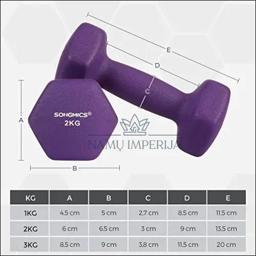 Hantelių komplektas 6vnt su stovu SM1525 - €65 Save 40% 50-100, __label:Pristatymas 5-14 d.d., hanteliai, notouch30,