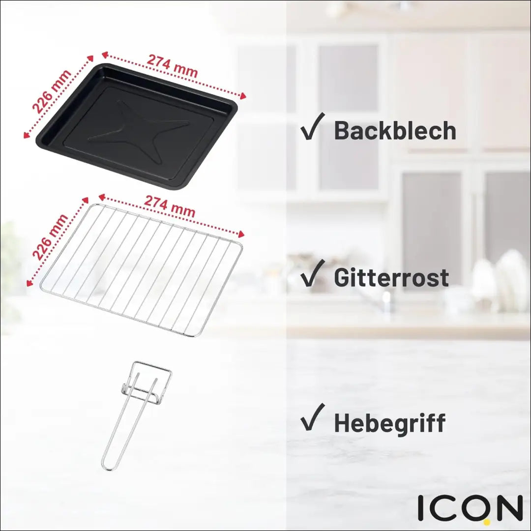 ICQN kompaktiška mini orkaitė SP328 - €34 Save 50% 25-50, __label:Pristatymas 1-2 d.d., color-pilka, elektronika,
