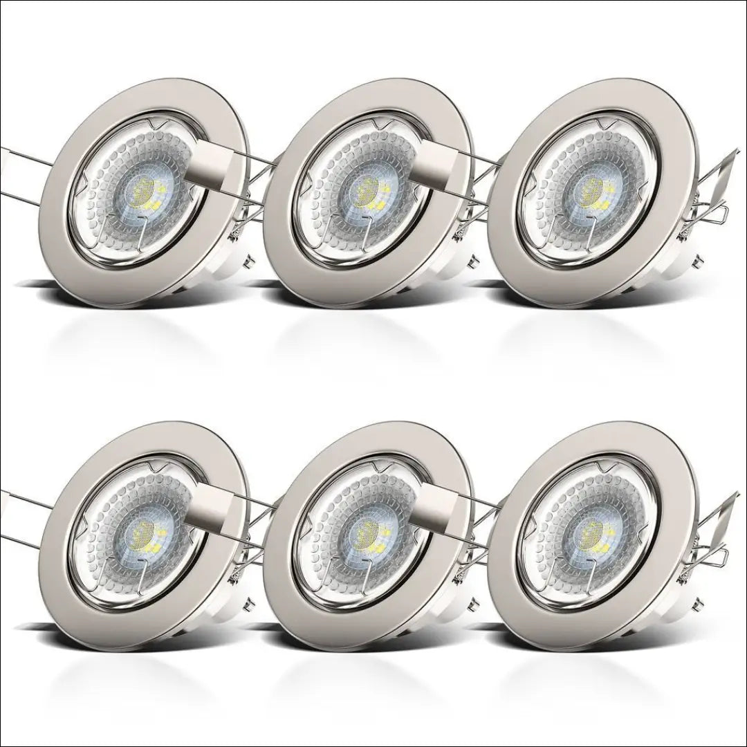 Įleidžiami LED šviestuvai (6vnt) DI12404 - €27 Save 50% 25-50, __label:Pristatymas 1-2 d.d., color-sidabrine,