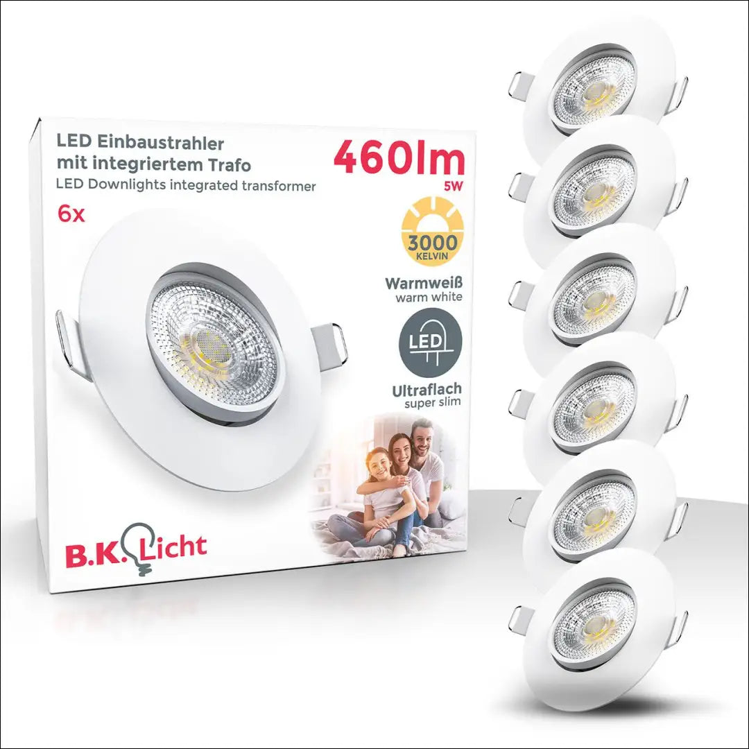 Įleidžiami LED šviestuvai (6vnt) DI12452 - €25 Save 50% 25-50, __label:Pristatymas 1-2 d.d., color-balta, interjeras,