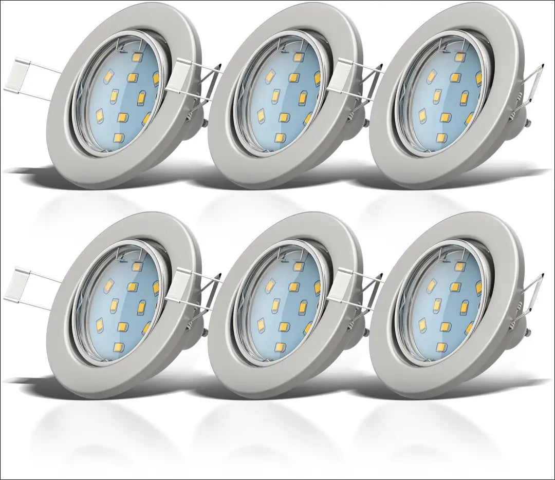 Įleidžiamų šviestuvų komplektas (6vnt) DI12527 - €25 Save 50% 25-50, __label:Pristatymas 1-2 d.d., color-sidabrine,