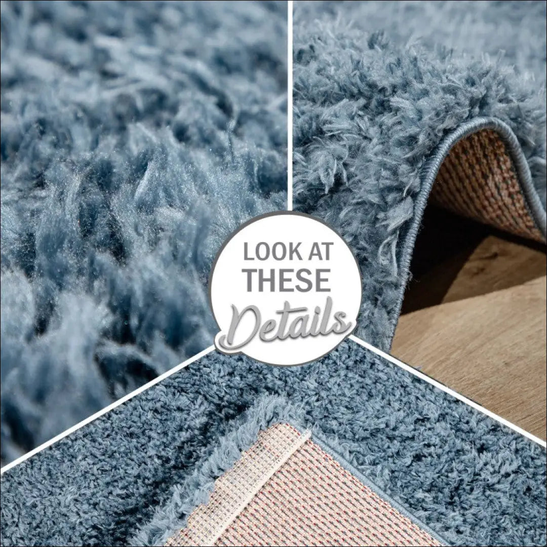 Ilgaplaukis kilimas RU1426 - €68 Save 50% 50-100, __label:Pristatymas 1-2 d.d., apvalus, color-melyna, ilgaplaukiai 160
