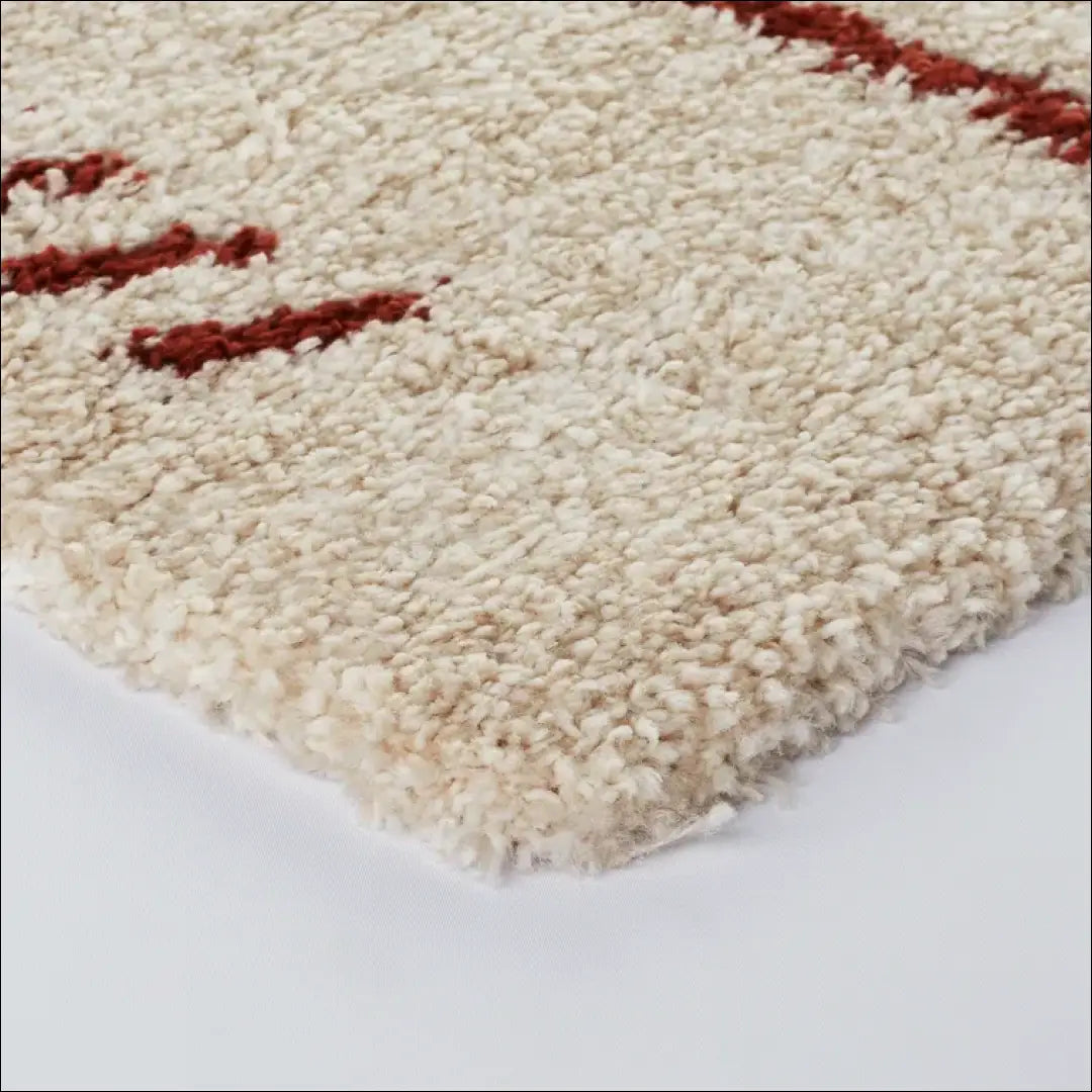 Ilgaplaukis kilimas RU1554 - €70 Save 50% 50-100, __label:Pristatymas 1-2 d.d., apvalus, color-kremas, color-ruda 160