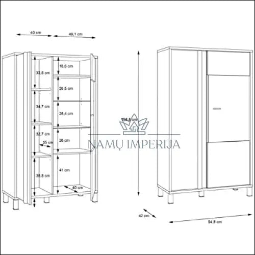 Indauja SI1635 - €223 Save 50% __label:Pristatymas 1-2 d.d., color-juoda, color-ruda, indaujos, komodos Virš €200