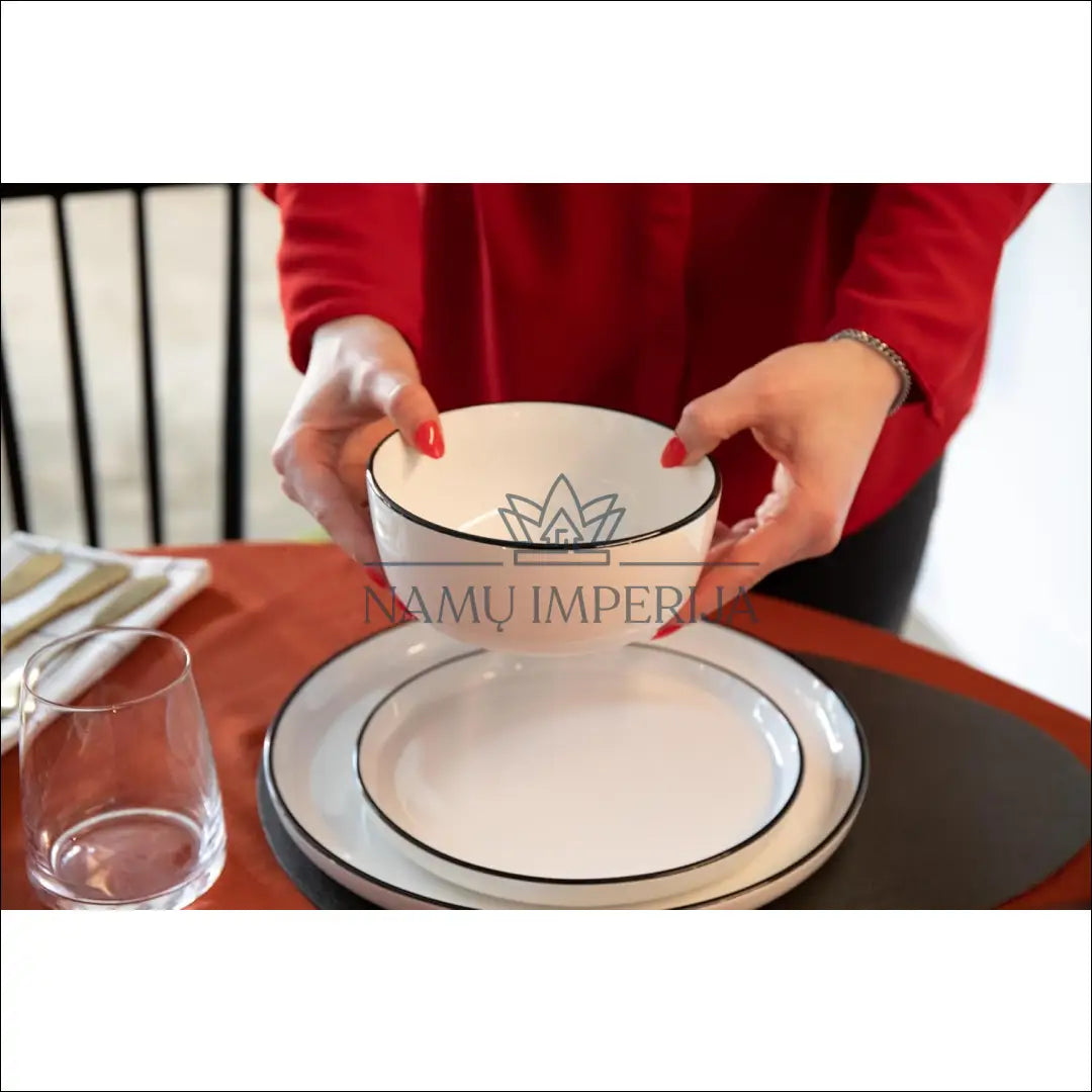 Indų komplektas (3 asmenims) DI9253 - €35 Save 50% 25-50, __label:Pristatymas 1-2 d.d., color-balta, color-juoda, indai