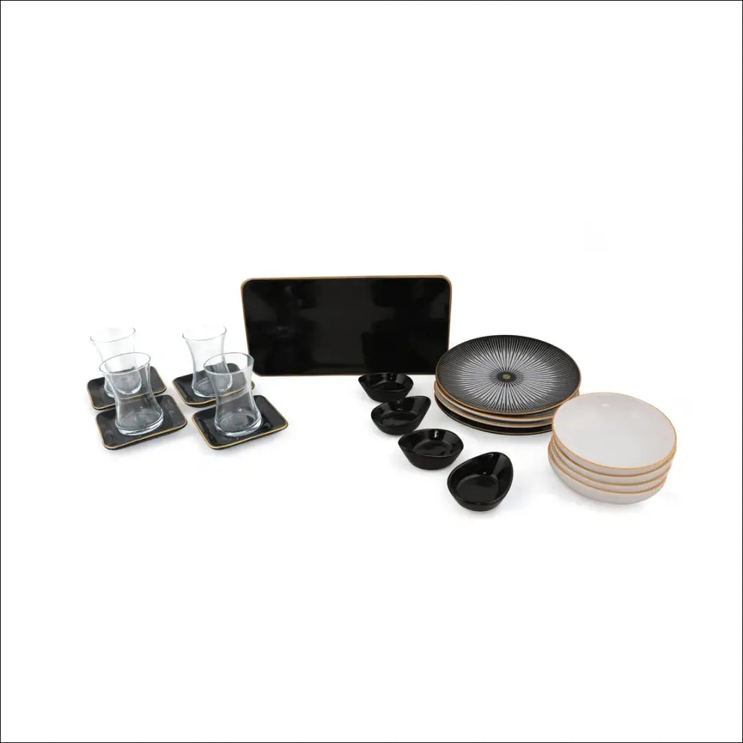 Indų komplektas (4 asmenims) DI10562 - €49 Save 50% 25-50, __label:Pristatymas 1-2 d.d., color-auksine, color-balta,