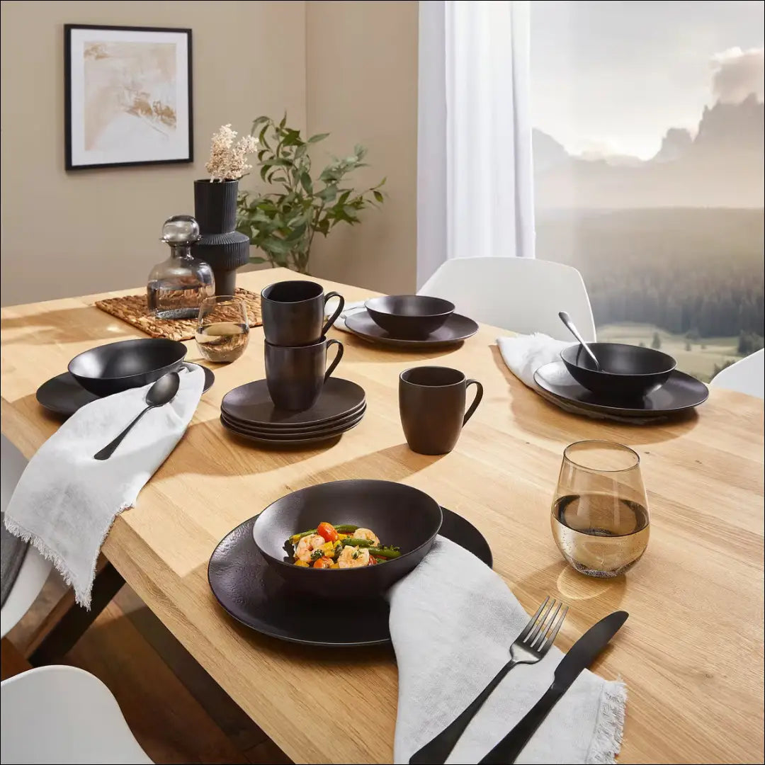 Indų komplektas (4 asmenims) DI11362 - €63 Save 50% 50-100, __label:Pristatymas 1-2 d.d., color-juoda, indai,