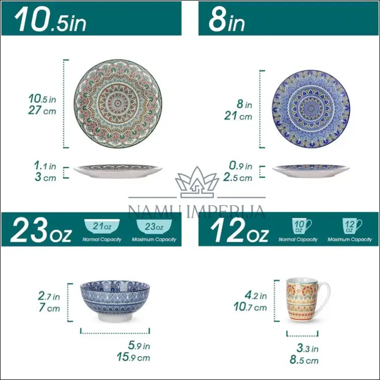 Indų komplektas (4 asmenims) DI7427 - €35 Save 50% 25-50, __label:Pristatymas 1-2 d.d., color-marga, color-margas,