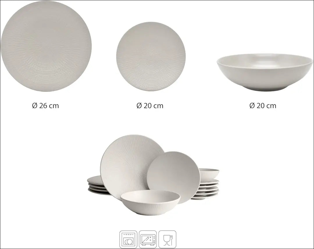 Indų komplektas (6 asmenims) DI10771 - €34 Save 50% 25-50, __label:Pristatymas 1-2 d.d., color-kremas, indai,