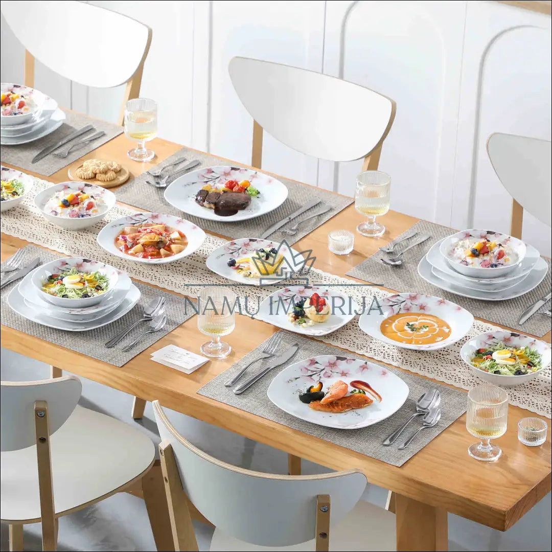 Indų komplektas (6 asmenims) DI9108 - €49 Save 50% 25-50, __label:Pristatymas 1-2 d.d., color-balta, color-rozine,