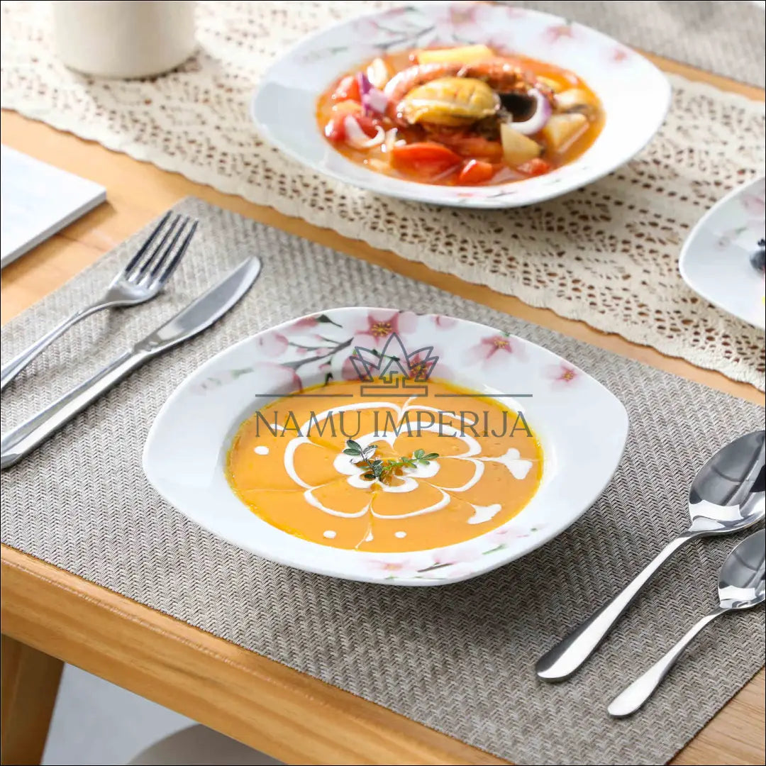 Indų komplektas (6 asmenims) DI9108 - €49 Save 50% 25-50, __label:Pristatymas 1-2 d.d., color-balta, color-rozine,