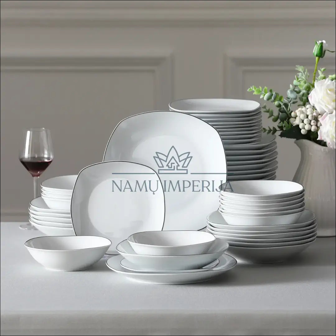 Indų komplektas (6 asmenims) DI9258 - €44 Save 50% 25-50, __label:Pristatymas 1-2 d.d., color-balta, indai, indu-kompl
