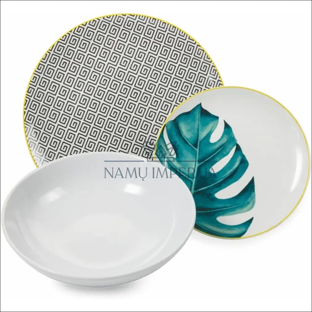 Indų komplektas (6 asmenims) DI9949 €80 Save 50% 50 100, __label:Pristatymas 1 2 d.d., color balta, geltona, juoda €50