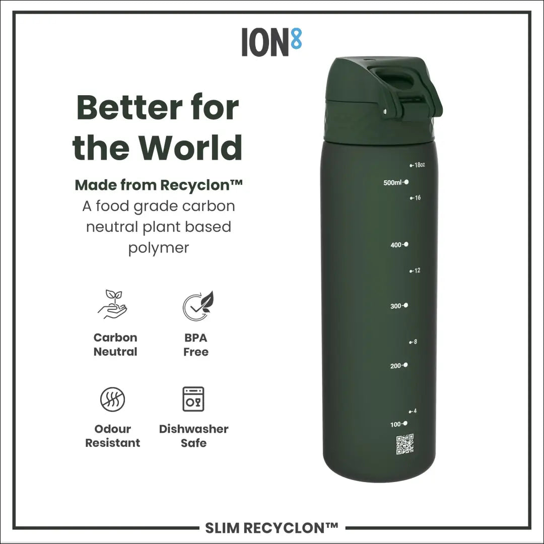 „Ion8“ nepralaidus vandens butelis (500ml) SP144 - €8 Save 50% __label:Pristatymas 1-2 d.d., color-zalia, laisvalaikis,