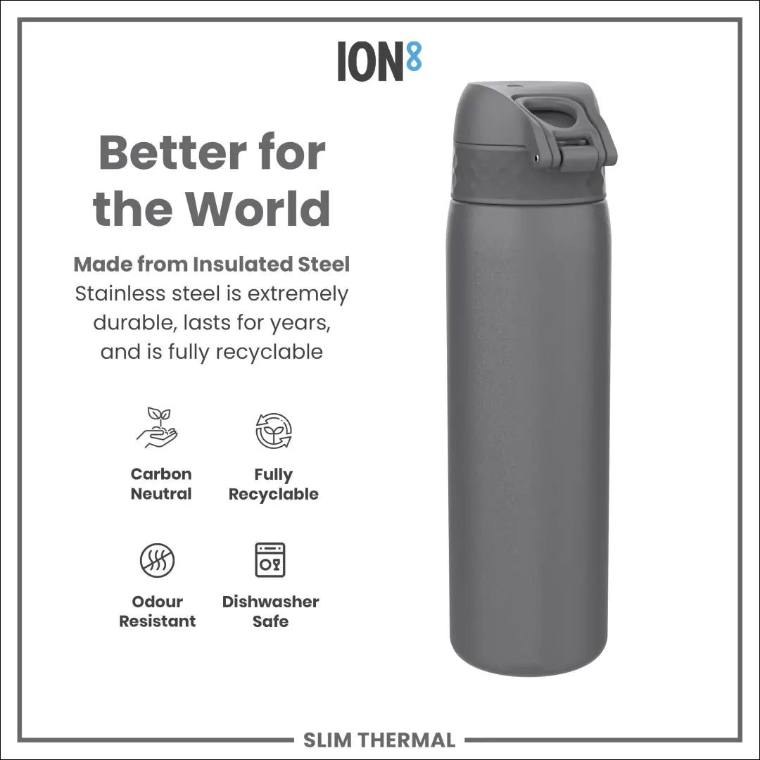 „Ion8“ vakuuminiu būdu izoliuotas plieninis vandens butelis (0,5l) SP147 - €12 Save 50% __label:Pristatymas 1-2 d.d.,