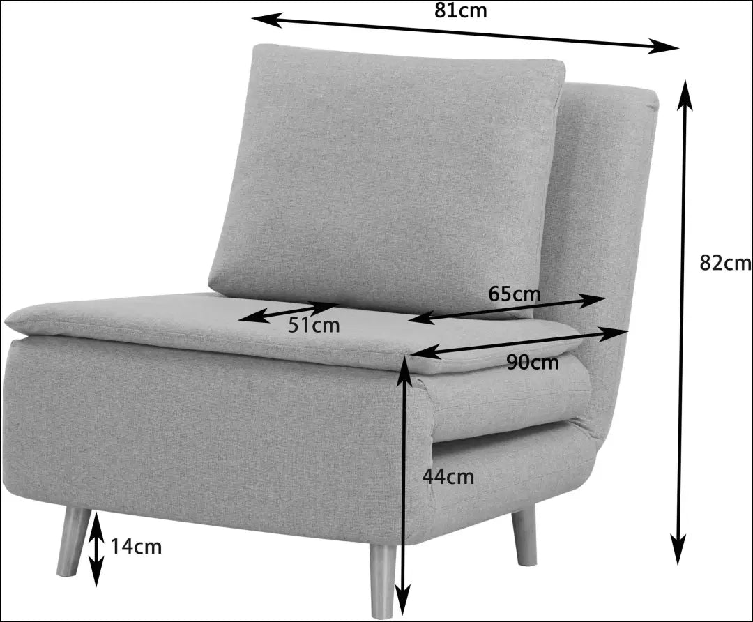 Išlankstomas fotelis MI957 - €240 Save 50% __label:Pristatymas 1-2 d.d., color-pilka, foteliai, material-gobelenas,