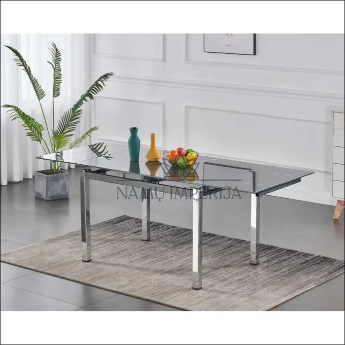 Išplečiamas valgomojo stalas VI189 - €70 Save 85% 50-100, color-pilka, color-sidabrine, material-metalas,