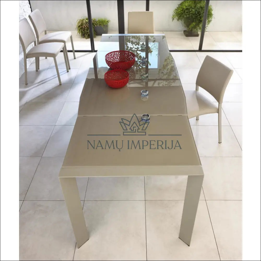 Išplečiamas valgomojo stalas VI594 - €368 Save 65% __label:Pristatymas 1-2 d.d., color-ruda, color-smelio,